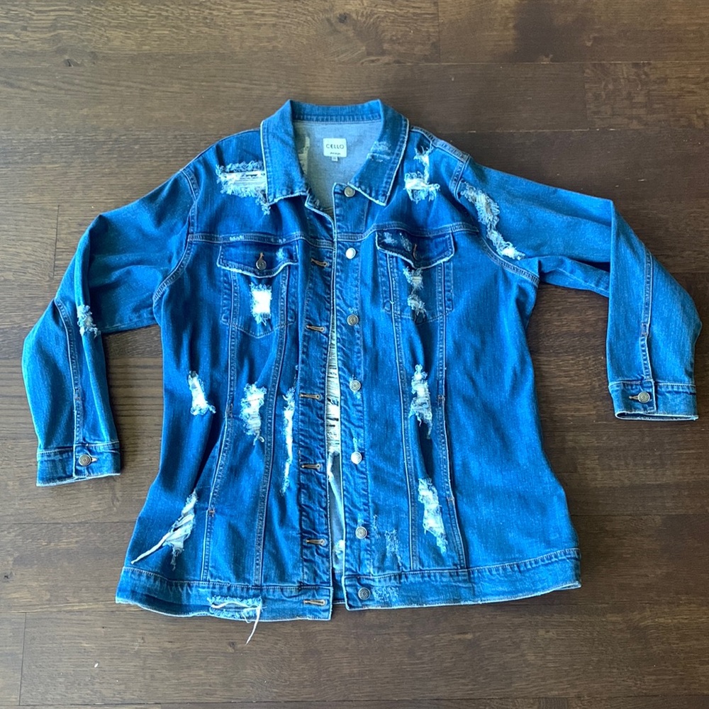 Distressed Fashion Nova Jean Jacket